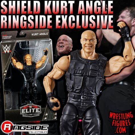 Mattel Wwe Shield Kurt Angle Rsc Exclusive New In Stock Wrestlingfigs
