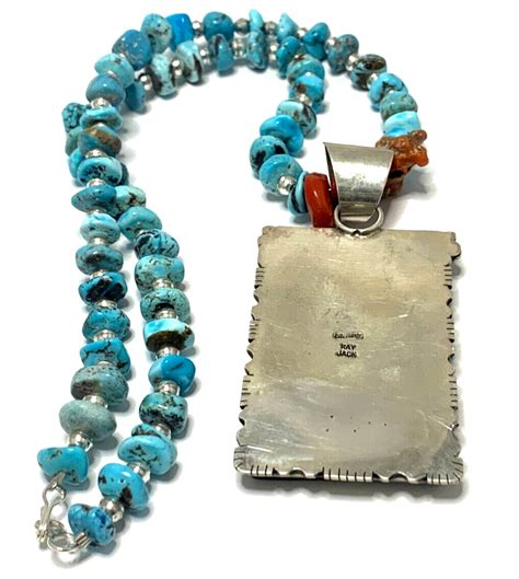 Navajo Ray Jack Sterling Silver Turquoise Multi Stone Gem