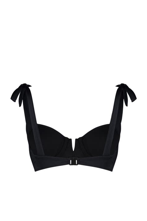 TRENDYOLMİLLA Siyah Balkonet Bağlamalı Bikini Üstü TBESS24BU00156 Fiyatı Yorumları Trendyolmilla