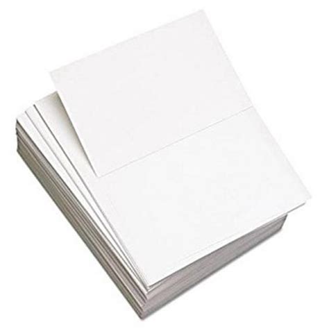 8.5 x 11 in. & Perfed 3.66 in.-24 lb Custom Cut Sheet Copy Paper, White ...