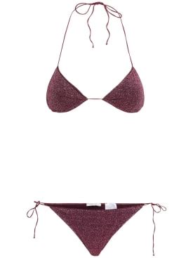 Lumiere Lurex Triangle Bikini Os Ree Swimwear Women Luisaviaroma