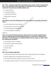 Machine Learning Ml Solved Mcqs Set Mcqmate Pdf Machine