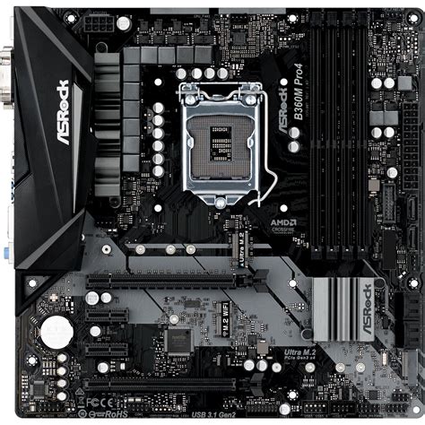 ASRock B360M Pro4 Intel B360 So.1151 Dual Channel DDR4 mATX Retail ...