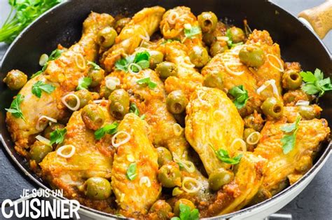 Recette De Poulet Aux Olives Et Sauce Tomate Original Et Très Savoureux