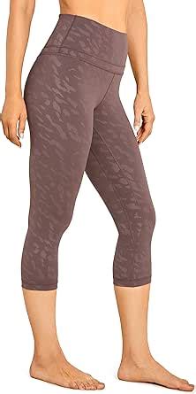 Amazon Crz Yoga Women S Naked Feeling Workout Capris Leggings Gym Compression Tummy