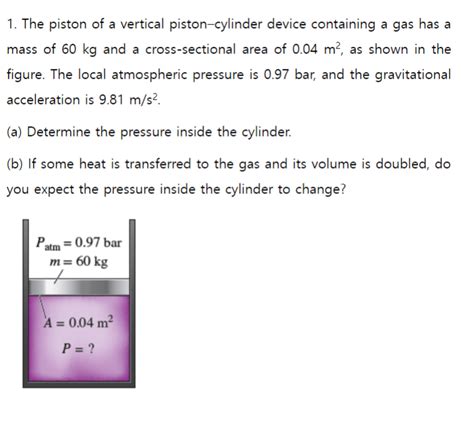 Solved The Piston Of A Vertical Piston Cylinder Device Chegg