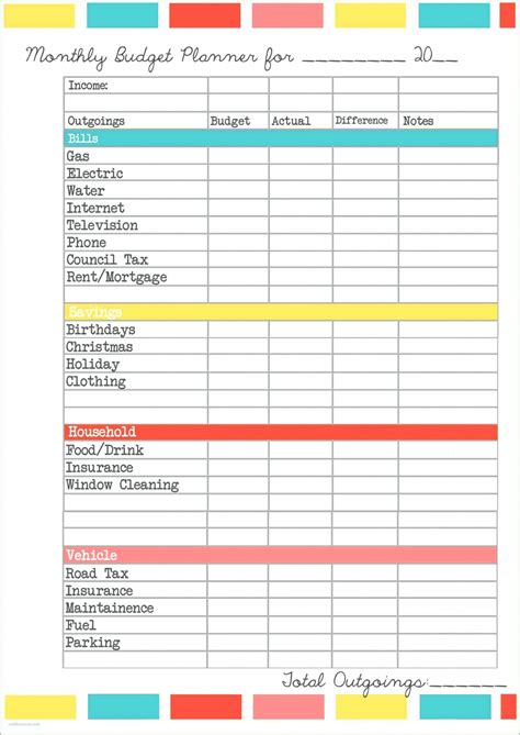 Monthly Expenses Tracking Budget Template Dremelmicro
