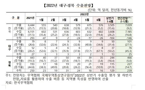 대구경북 올 상반기 수출 호조세 2차전지 의약품 임플란트 등 인플레영향 덜받는 품목 집중 지원해야 영남일보 사람과