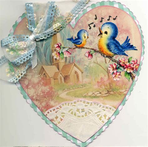 Bluebird Papercrafts Dolly Dingle Valentine Swap Bird Art Blue Bird