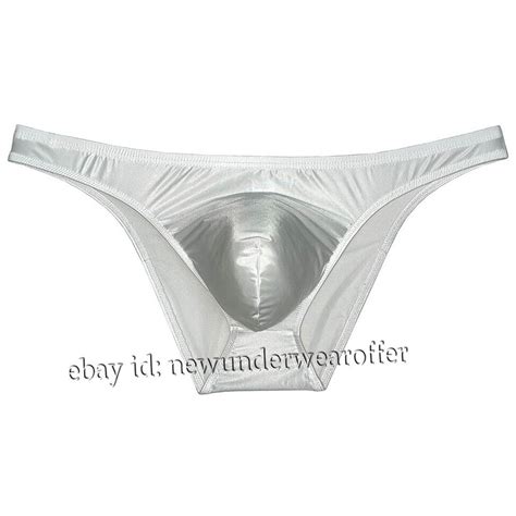 Men S Silk Satin Bikini Briefs Underwear Enhance Pouch Cheeky Briefs Underpants Ebay
