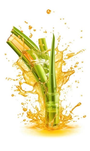 Premium Photo Sugarcane Juice With Isolated White Background