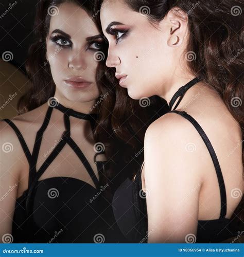 Girl In Lingerie In Front Of A Mirror Stock Photo Image Of Luxury Healthy