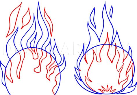 How To Draw Flames Step By Step Drawing Guide By Dawn