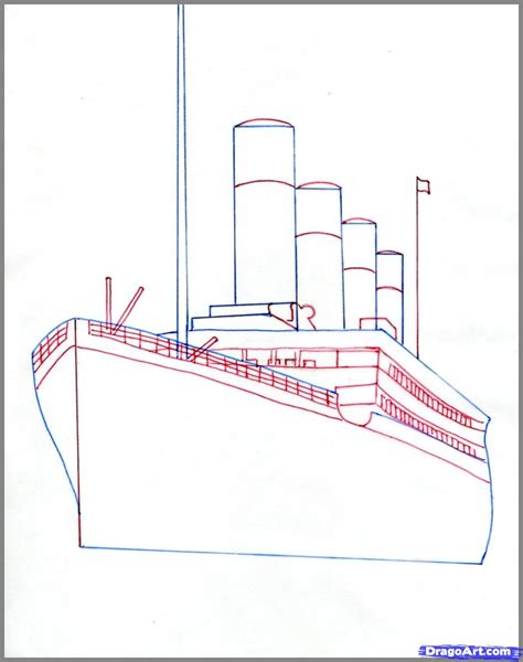 Titanic Ship Drawing Easy Coy Shumate