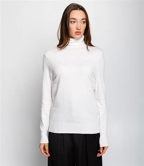 Водолазка #КТК203-1, цвет белый - купить женские водолазки оптом