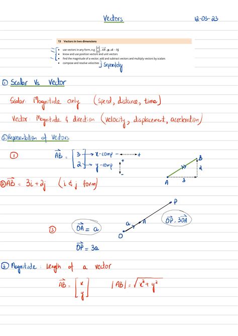 SOLUTION: 2D-Vectors notes CIE IGCSE/O Level - Studypool
