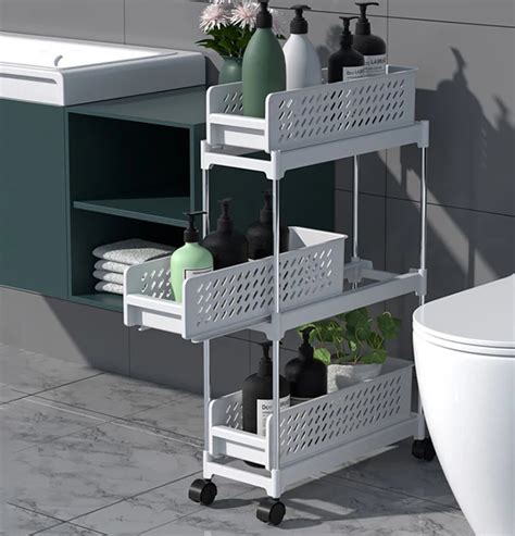 Пластмассовые этажерки на кухню - 86 фото