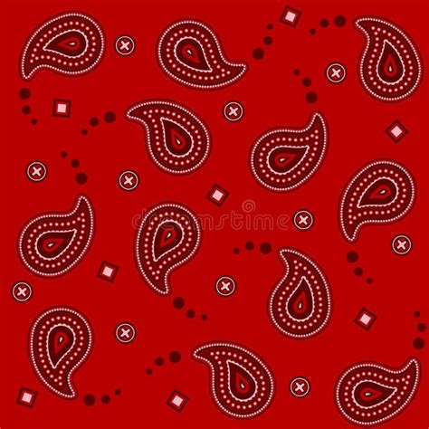 Red Bandana Basic Pattern. An illustration of a seamless red bandana ...