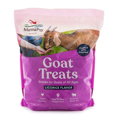 Manna Pro Goat Treats Licorice Flavor Formulated With Oatmeal 6 Lbs