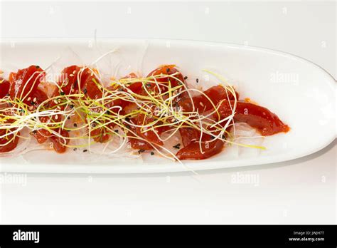 Tuna Ribbons Korean Style Stock Photo Alamy