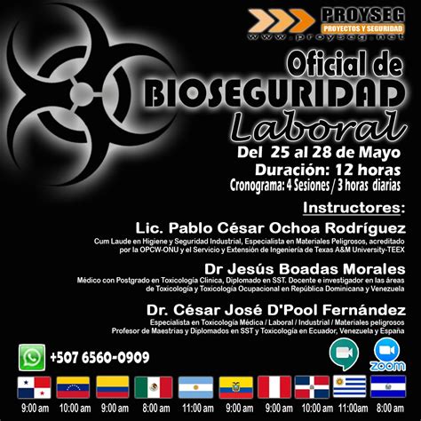 Proyseg Invitaci N Al To Curso De Oficial De Bioseguridad