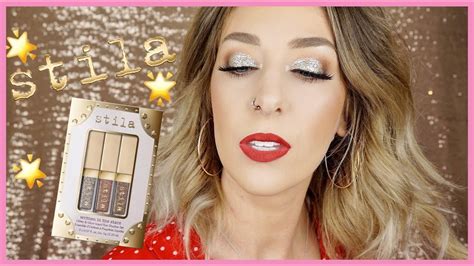 Stila Written In The Stars Glitter And Glow Liquid Eye Shadow Set Swatches Demo Youtube