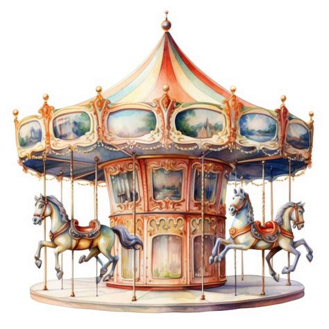 91000 8k Watercolor Carousel Drawing Pictures