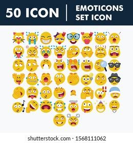 Emojis Emoticons Flat Vector Illustration Symbols 스톡 벡터 로열티 프리