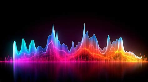 Premium AI Image | A colorful sound wave with a sound wave