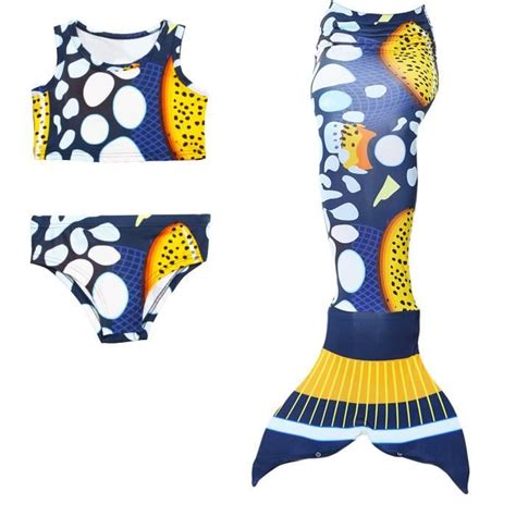 Filles Maillot de Bain Queue de Sirène Été Enfant Bikini Swimwear Mermaid Cosplay Costume 3