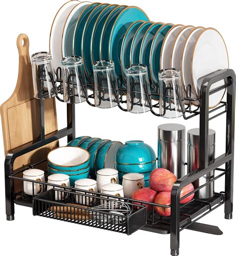 Romision Dish Drying Rack And Drainboard Set 2 Tier India Ubuy