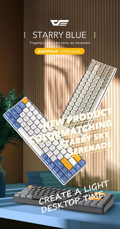 Darkflash Gd Wireless G Bluetooth Usb Hot Swap Mechanical Keyboard K Yellow Switch