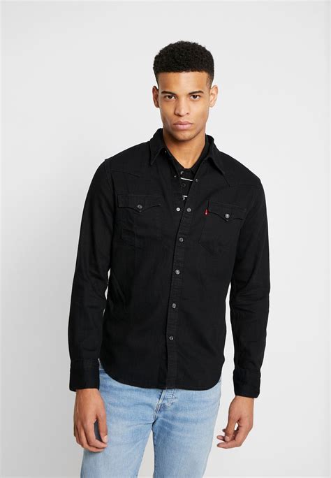 Levis® Barstow Western Standard Shirt Marble Black Denim Rinse