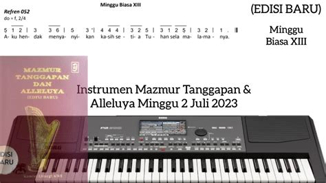 Instrumen Mazmur Tanggapan Edisi Baru Minggu Biasa Xiii Minggu