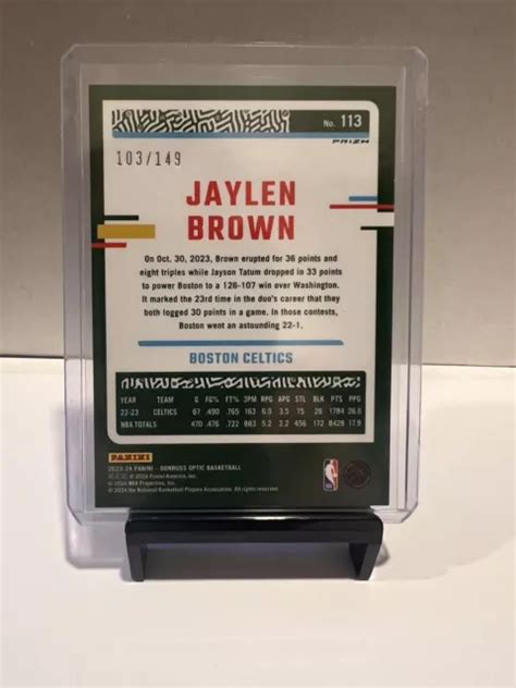 Donruss Optique Basketball Jaylen Marron Vert Citron Boston