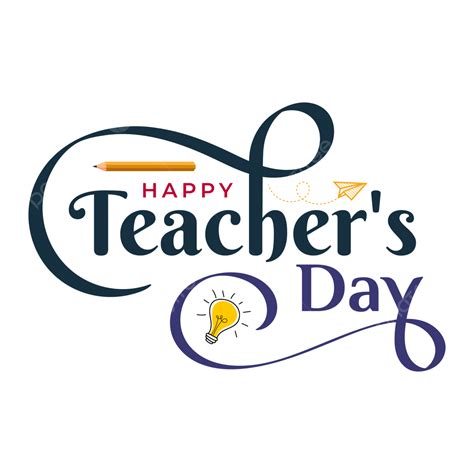 Happy Teachers Day Handwriting Calligraphy Vector Teacher S Day