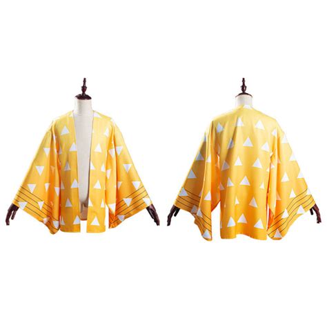 Demon Slayer Jubah Kimono Kostum Cosplay Kimetsu No Yaiba Agatsuma