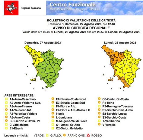 Allerta Arancione Per Possibili Forti Temporali Con Rischio