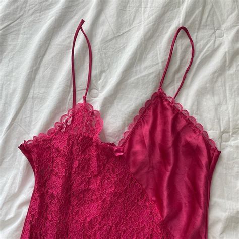 Vintage Hot Pink Barbie Sheer Slip Dress Great Depop