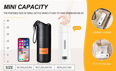 Mua Haspsso Travel Electric Kettle Small Portable Mini Tea Coffee Hot Water Kettle Boiler For