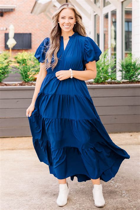 Everything I Love Dress Navy Chic Soul