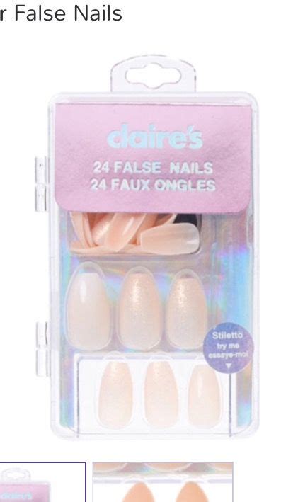 Claire S Crystal Bow French Tip Stiletto Faux Nail Set Nude Pack Artofit
