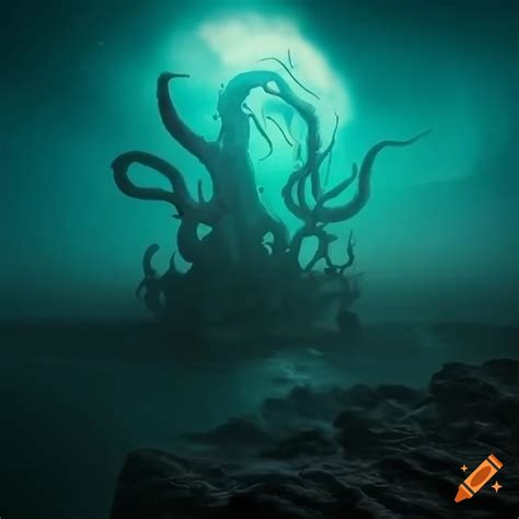 Cthulhu Rising From R Lyeh Wispy High Resolution On Craiyon