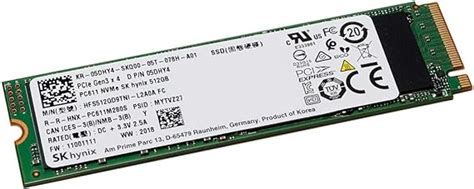 Hynix 512 GB PC401 NVMe SSD HFS512GD9TNG-62A0A PCIe Gen 3 4-Lane XMW6J ...