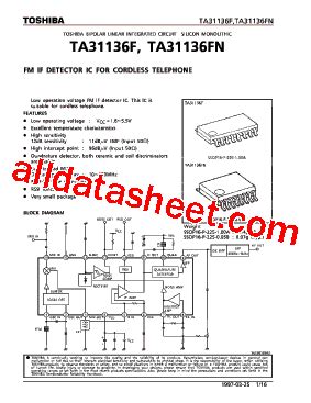 Ta31136 Datasheetpdf Toshiba Semiconductor