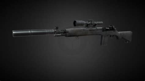 Springfield M1a Socom 16 Suppressed Preview L4d2 Free 3d Model