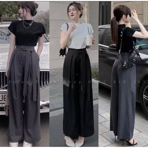 QUẦN TÂY ỐNG RỘNG chất ruby đẹp loại 1 lưng cao thắt nơ bản to hot trend 2023 Shopee Việt Nam