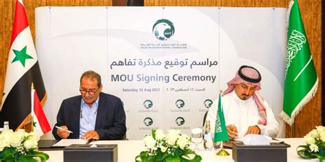 Syria Saudi Arabia Sign Mou On Developing Football