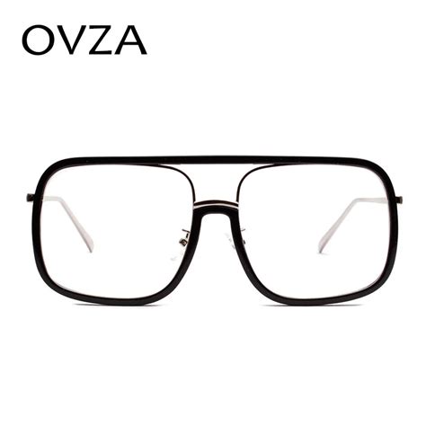 OVZA Transparent White Eyeglasses Frames Women Big Glasses Frame Mens ...