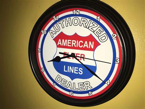 American Flyer Trains Authorized Dealer Toy Store Man Cave Advertising Wall Clock Sign - Etsy